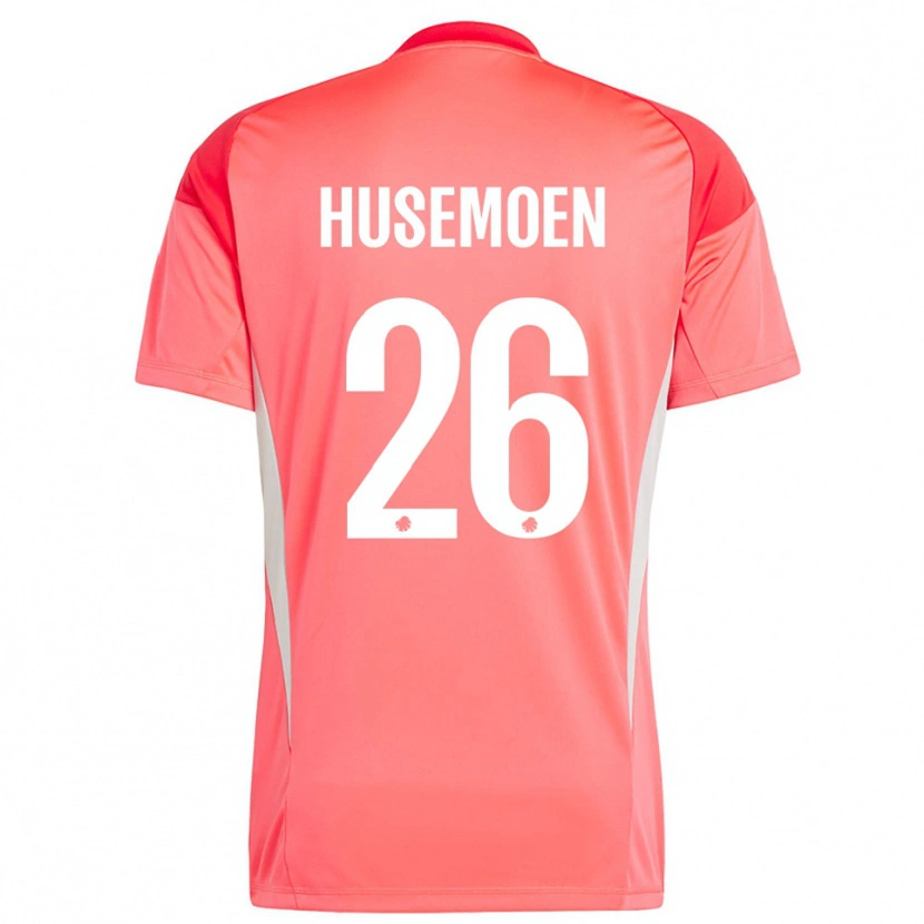 Danxen Mænd Astrid Husemoen #26 Rød Hvid Målmandstrøje 2025/26 Trøje T-shirt