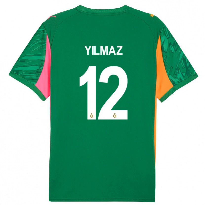 Danxen Mænd Arda Yılmaz #12 Grøn Orange Pink Målmandstrøje 2025/26 Trøje T-shirt