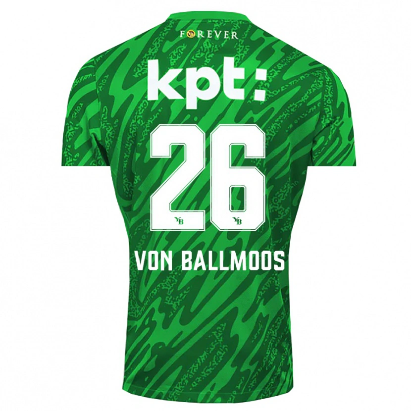 Danxen Mænd David von Ballmoos #26 Grøn Hvid Målmandstrøje 2025/26 Trøje T-shirt