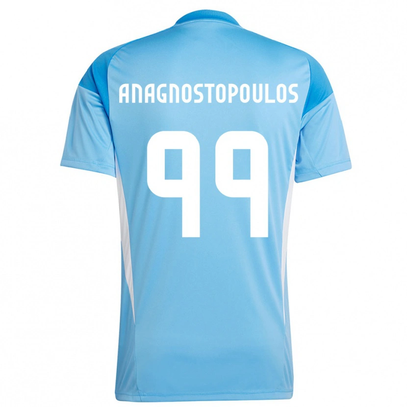 Danxen Mænd Alexandros Anagnostopoulos #99 Dybe Himmel Blå Målmandstrøje 2025/26 Trøje T-shirt