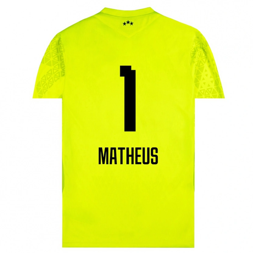 Danxen Mænd Matheus #1 Gul Grøn Sort Målmandstrøje 2025/26 Trøje T-shirt