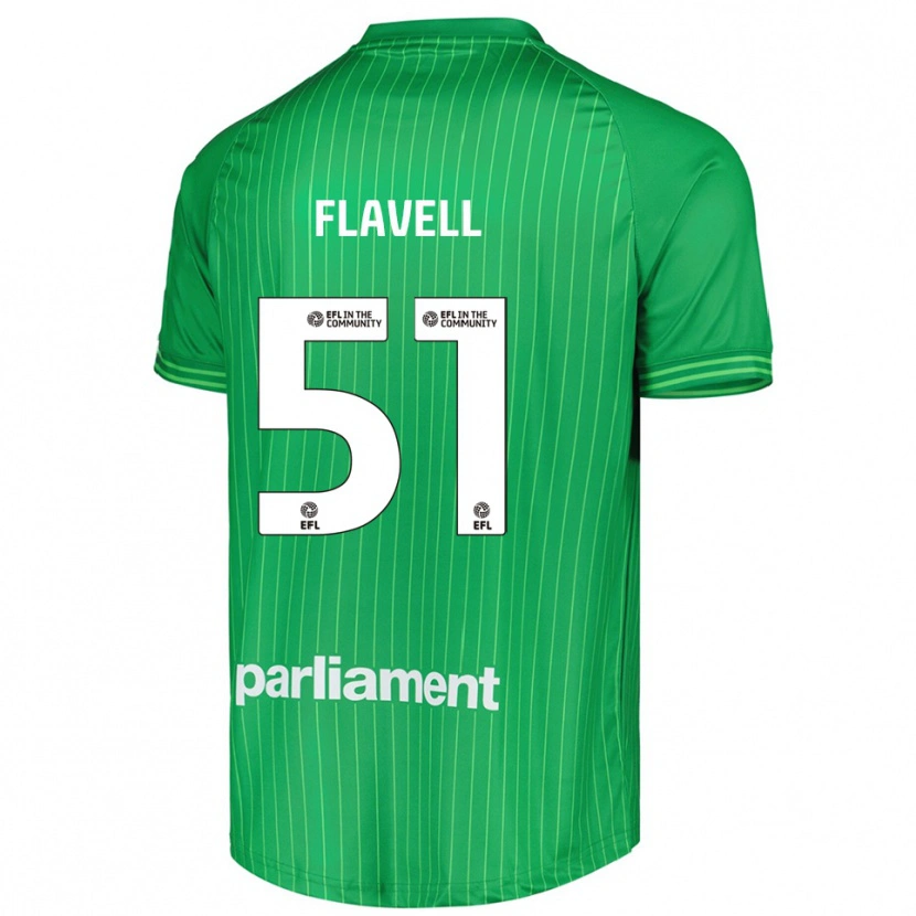 Danxen Mænd Kieren Flavell #51 Limegrøn Målmandstrøje 2025/26 Trøje T-shirt