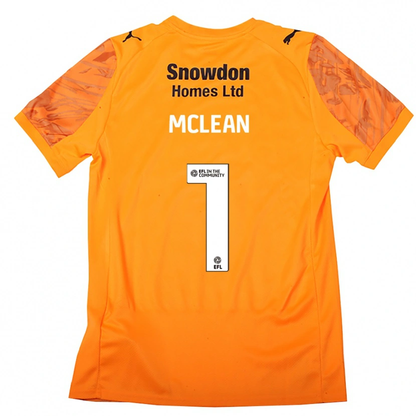 Danxen Mænd Katie Mclean #1 Appelsin Sort Målmandstrøje 2025/26 Trøje T-shirt