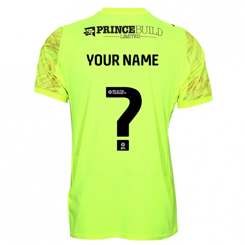 Danxen Mænd Peterborough United Fluorescerende Grøn Sort Målmandstrøje 2025/26 Trøje T-shirt