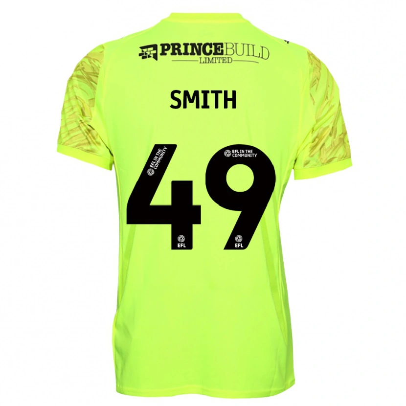 Danxen Mænd Bastian Smith #49 Fluorescerende Grøn Sort Målmandstrøje 2025/26 Trøje T-shirt