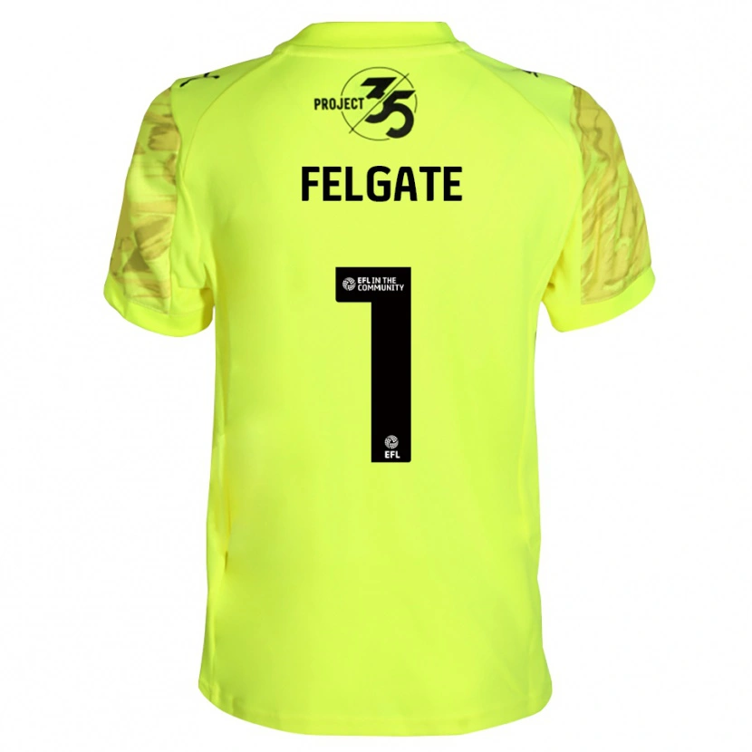 Danxen Mænd Lily Felgate #1 Fluorescerende Grøn Sort Målmandstrøje 2025/26 Trøje T-shirt