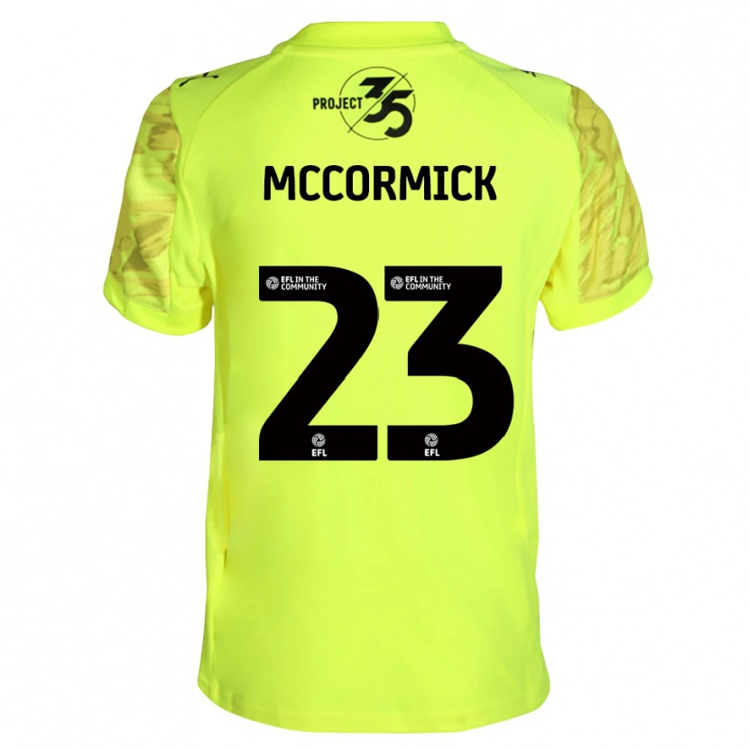 Danxen Mænd Leo McCormick #23 Fluorescerende Grøn Sort Målmandstrøje 2025/26 Trøje T-shirt