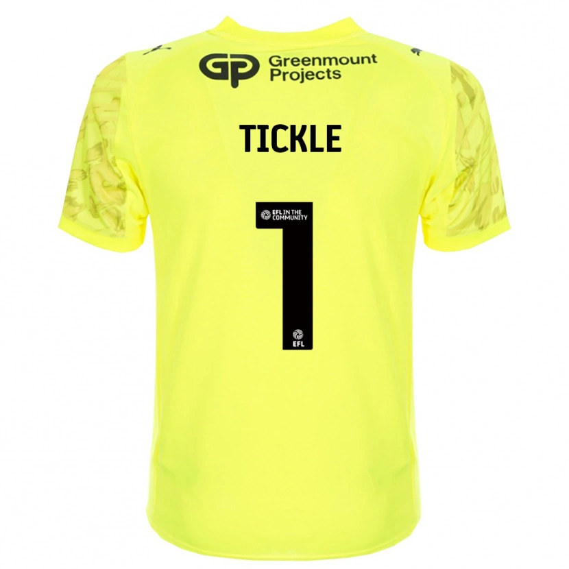 Danxen Mænd Sam Tickle #1 Fluorescerende Grøn Sort Målmandstrøje 2025/26 Trøje T-shirt