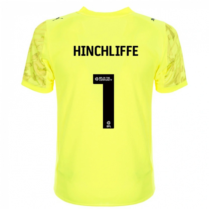 Danxen Mænd Ben Hinchliffe #1 Gul Sort Målmandstrøje 2025/26 Trøje T-shirt
