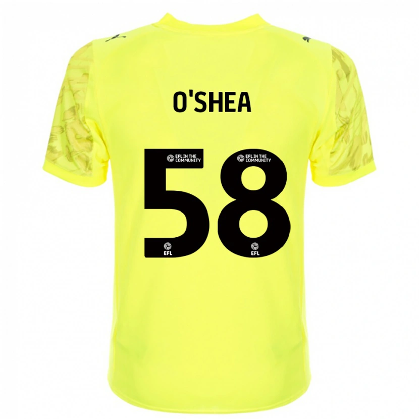 Danxen Mænd Cian O'Shea #58 Gul Sort Målmandstrøje 2025/26 Trøje T-shirt