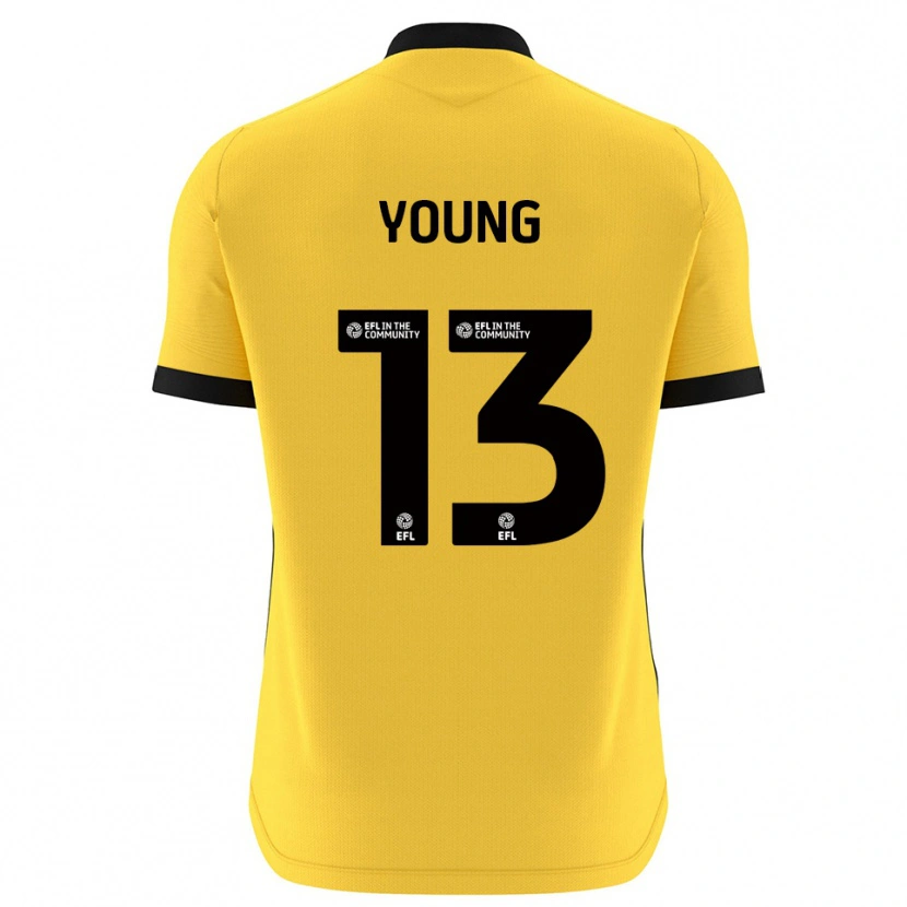 Danxen Mænd Brad Young #13 Gul Sort Målmandstrøje 2025/26 Trøje T-shirt
