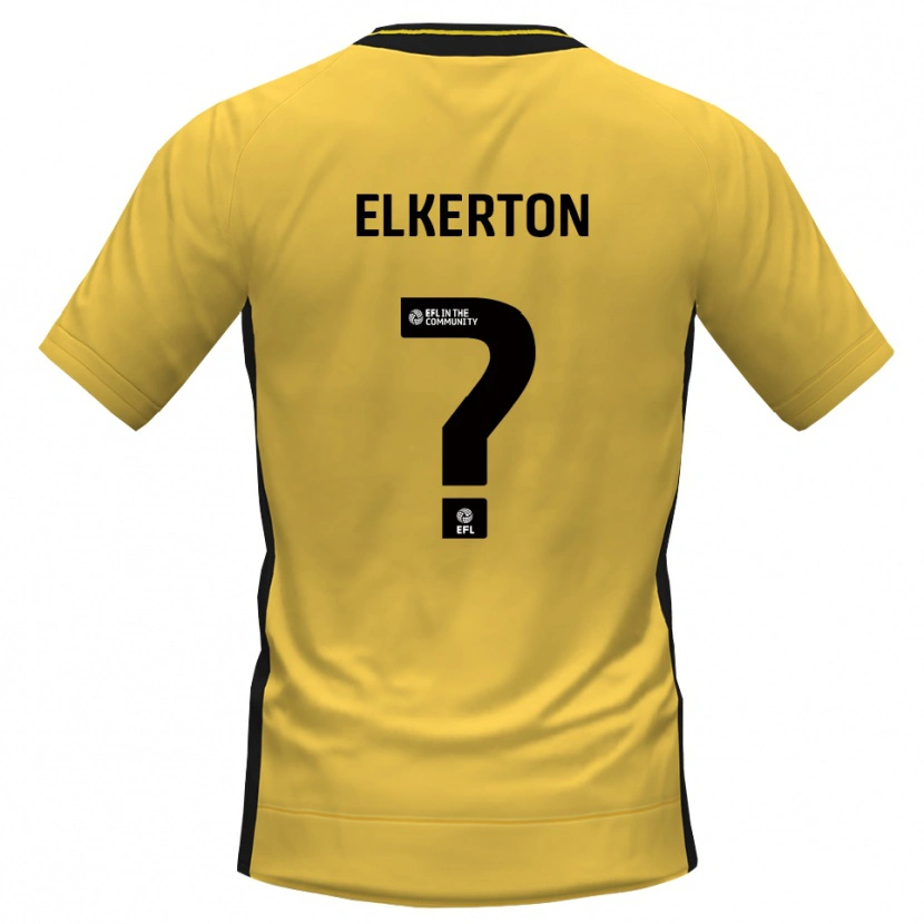 Danxen Mænd Ava Elkerton #0 Gul Sort Målmandstrøje 2025/26 Trøje T-shirt