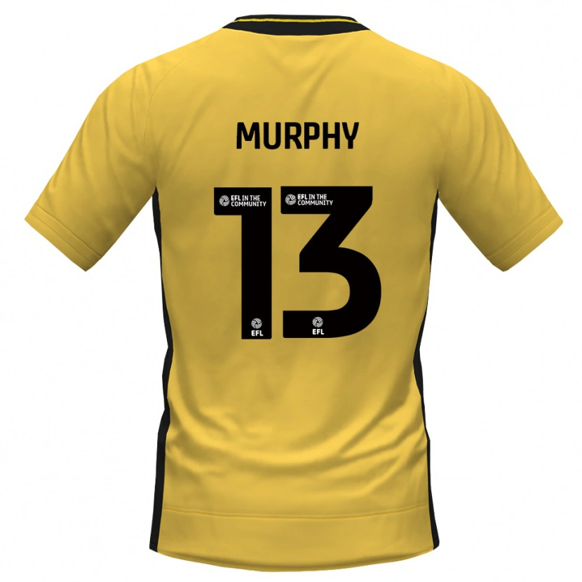 Danxen Mænd Joe Murphy #13 Gul Sort Målmandstrøje 2025/26 Trøje T-shirt