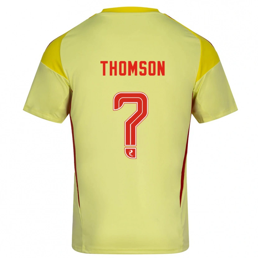 Danxen Mænd Ethan Thomson #0 Gul Rød Målmandstrøje 2025/26 Trøje T-shirt