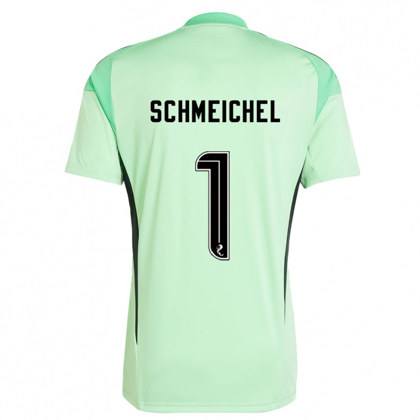 Danxen Mænd Kasper Schmeichel #1 Lys Grøn Sort Målmandstrøje 2025/26 Trøje T-shirt