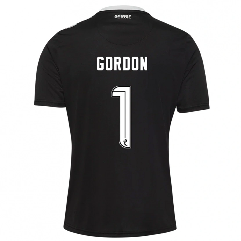 Danxen Mænd Craig Gordon #1 Sort Bordeaux Målmandstrøje 2025/26 Trøje T-shirt