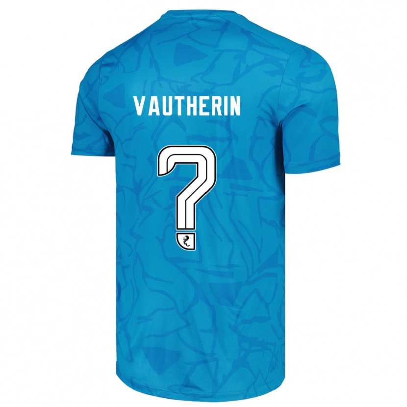 Danxen Mænd Sam Vautherin #0 Blå Hvid Målmandstrøje 2025/26 Trøje T-shirt