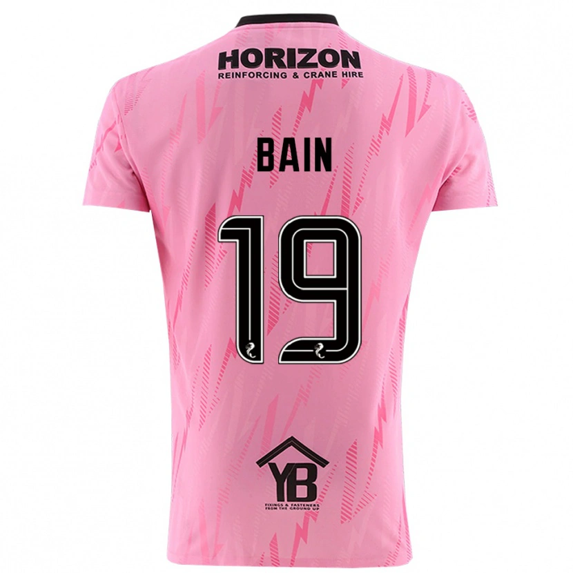 Danxen Mænd Scott Bain #19 Pink Sort Målmandstrøje 2025/26 Trøje T-shirt