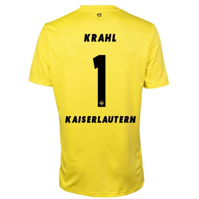 Danxen Mænd Julian Krahl #1 Gul Sort Målmandstrøje 2025/26 Trøje T-shirt