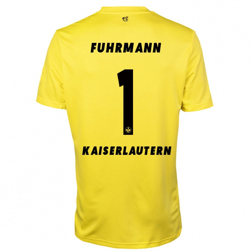 Danxen Mænd Lasse Fuhrmann #1 Gul Sort Målmandstrøje 2025/26 Trøje T-shirt