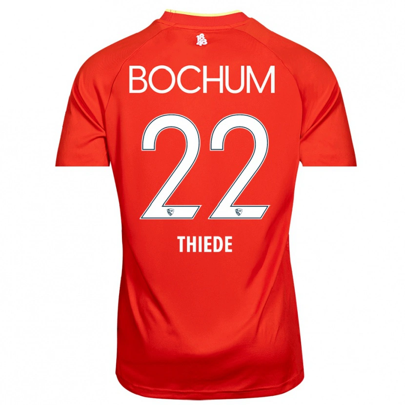 Danxen Mænd Niclas Thiede #22 Rød Hvid Målmandstrøje 2025/26 Trøje T-shirt