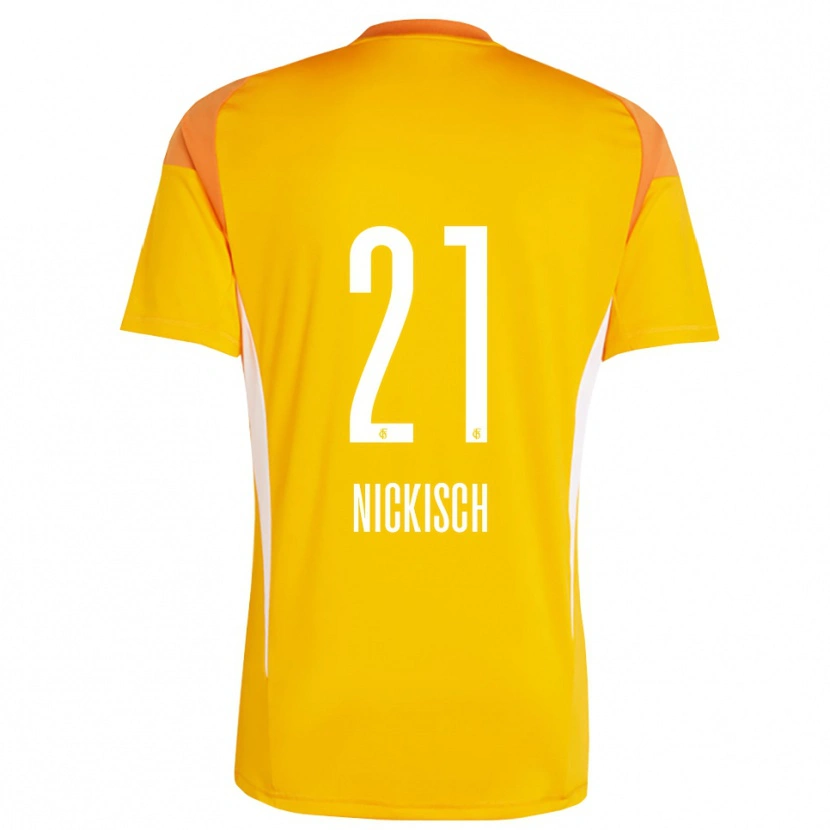 Danxen Mænd Jonas Nickisch #21 Gul Orange Målmandstrøje 2025/26 Trøje T-shirt