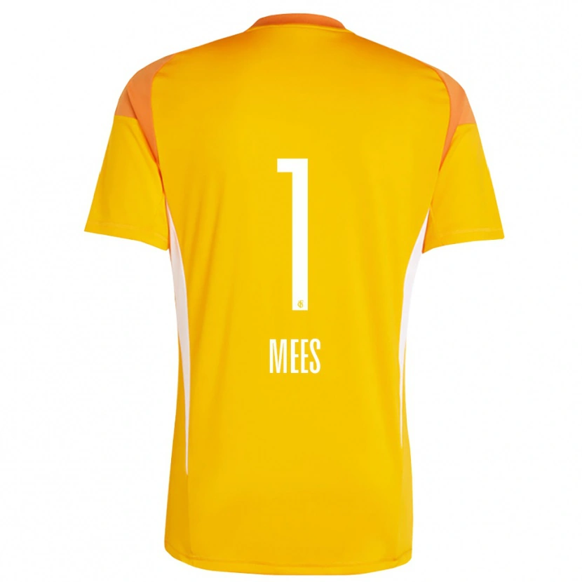 Danxen Mænd Alexander Mees #1 Gul Orange Målmandstrøje 2025/26 Trøje T-shirt