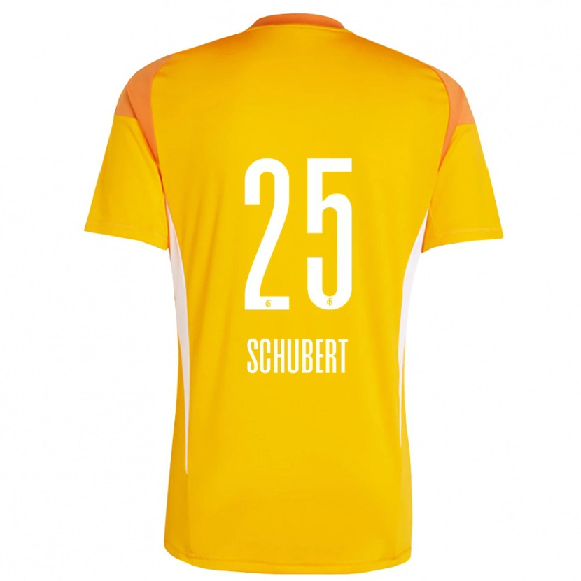 Danxen Mænd Leonardo Schubert #25 Gul Orange Målmandstrøje 2025/26 Trøje T-shirt