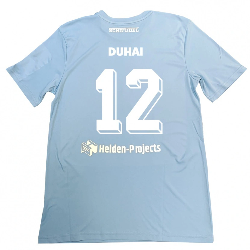 Danxen Mænd Konstantin Duhai #12 Blå-Grå Målmandstrøje 2025/26 Trøje T-shirt