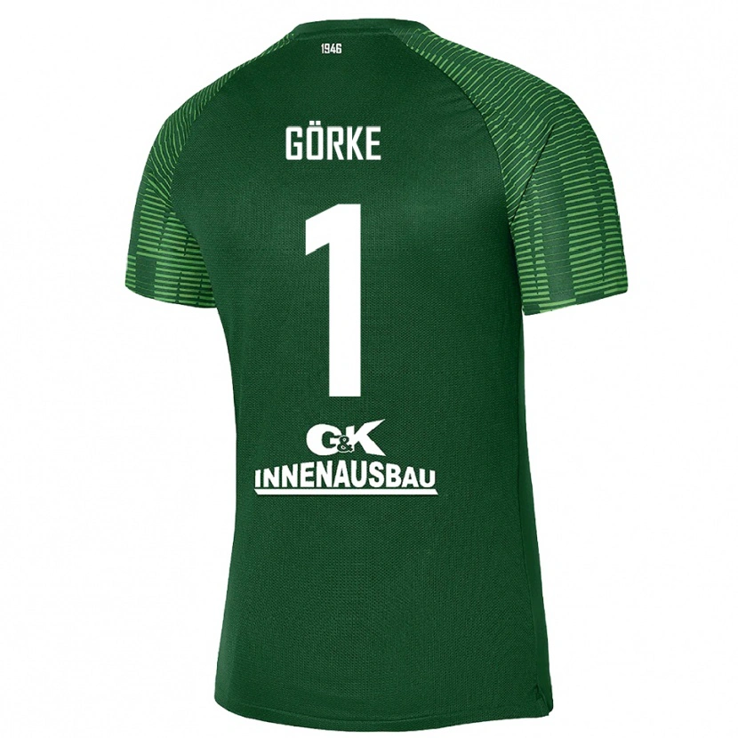 Danxen Mænd Arthur Görke #1 Dybe Grøn Sort Målmandstrøje 2025/26 Trøje T-shirt