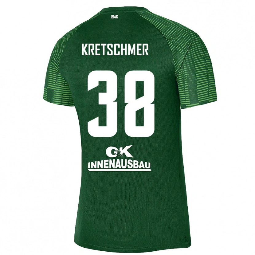 Danxen Mænd Theo Kretschmer #38 Dybe Grøn Sort Målmandstrøje 2025/26 Trøje T-shirt