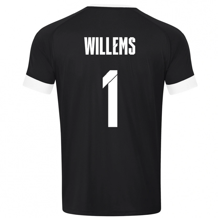 Danxen Mænd Leon Willems #1 Sort Hvid Målmandstrøje 2025/26 Trøje T-shirt