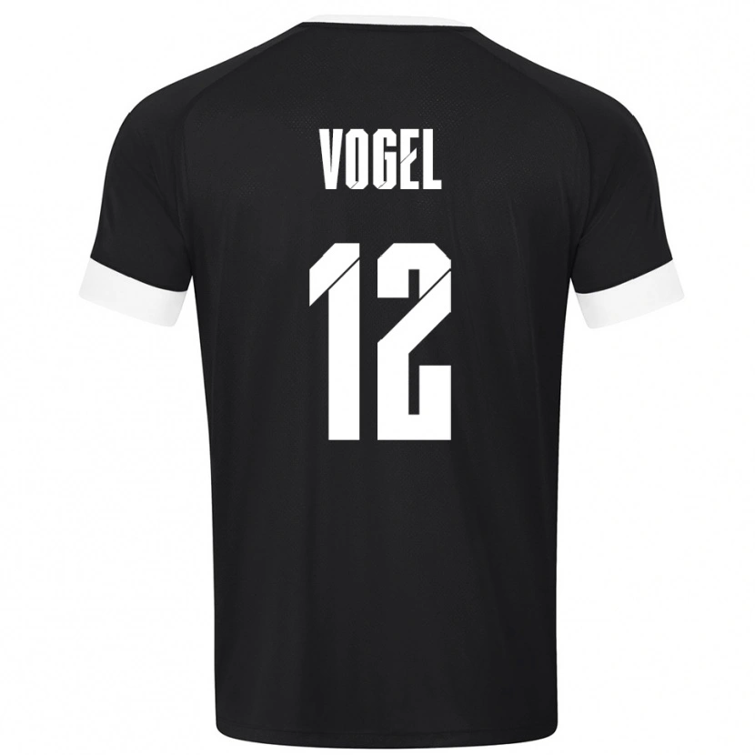 Danxen Mænd Colin Vogel #12 Sort Hvid Målmandstrøje 2025/26 Trøje T-shirt