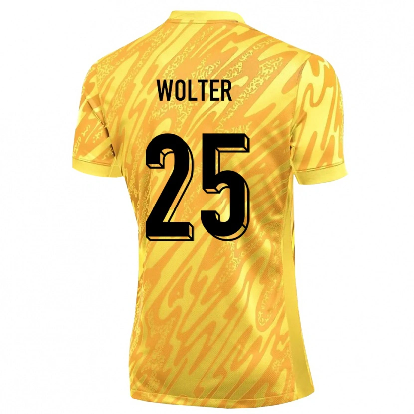 Danxen Mænd Fynn Wolter #25 Gul Orange Målmandstrøje 2025/26 Trøje T-shirt
