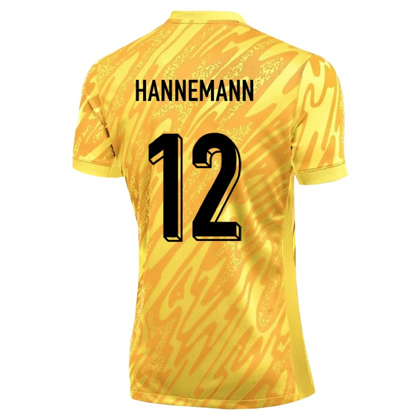 Danxen Mænd Sören Hannemann #12 Gul Orange Målmandstrøje 2025/26 Trøje T-shirt