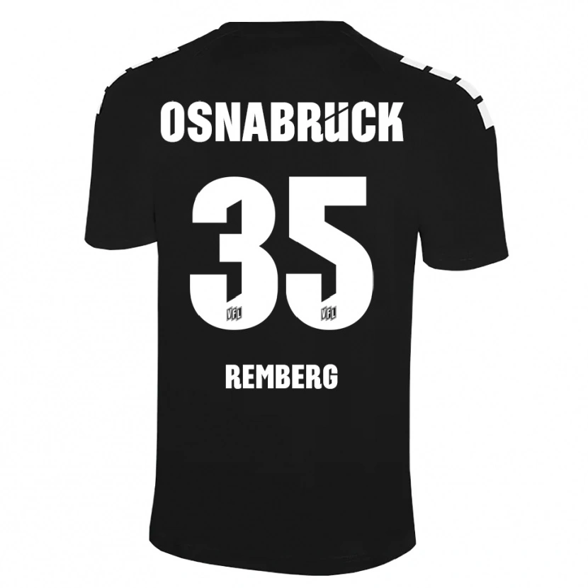 Danxen Mænd Mats Remberg #35 Sort Hvid Målmandstrøje 2025/26 Trøje T-shirt