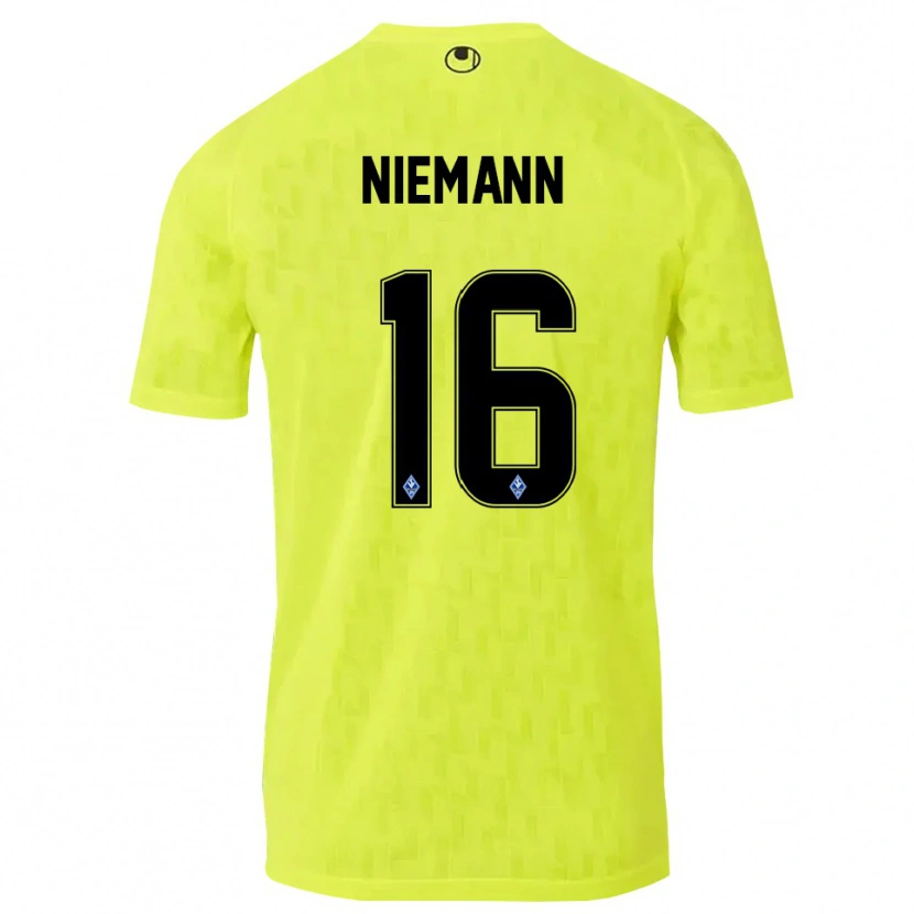 Danxen Mænd Jan Niemann #16 Gul Sort Målmandstrøje 2025/26 Trøje T-shirt