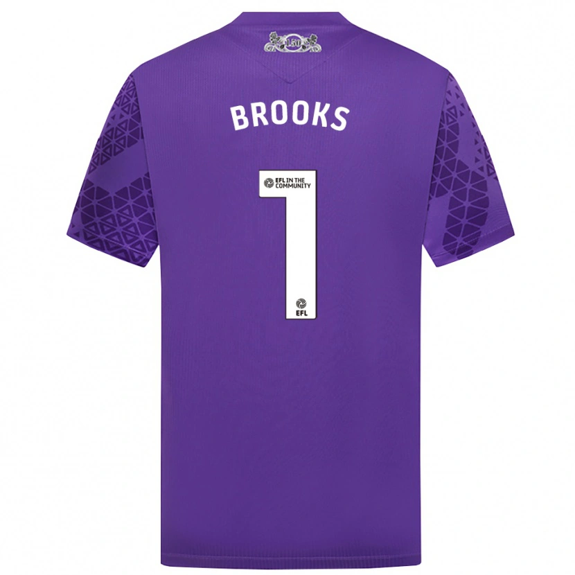 Danxen Mænd Alexandra Brooks #1 Lilla Hvid Målmandstrøje 2025/26 Trøje T-shirt