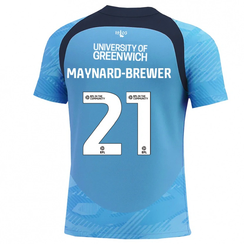 Danxen Mænd Ashley Maynard-Brewer #21 Blå Hvid Målmandstrøje 2025/26 Trøje T-shirt