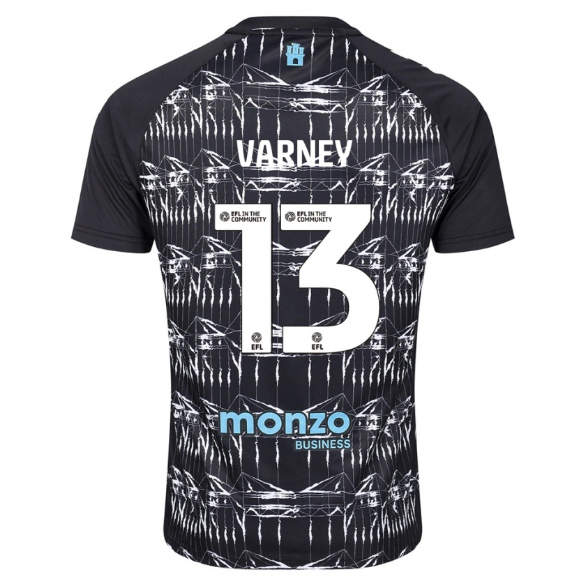 Danxen Mænd Oscar Varney #13 Sort Blå Målmandstrøje 2025/26 Trøje T-shirt