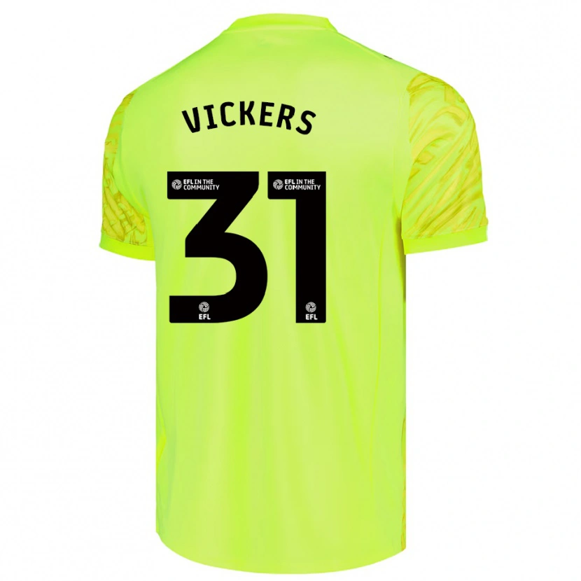 Danxen Mænd Josh Vickers #31 Fluorescerende Grøn Målmandstrøje 2025/26 Trøje T-shirt