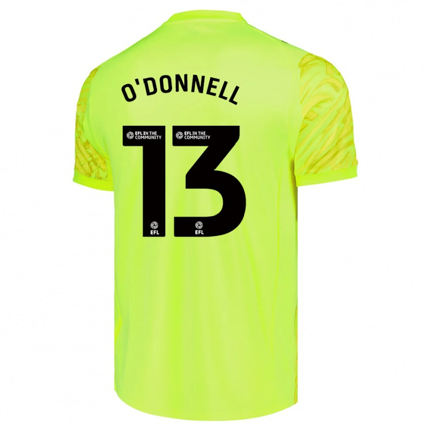 Danxen Mænd Richard O'Donnell #13 Fluorescerende Grøn Målmandstrøje 2025/26 Trøje T-shirt