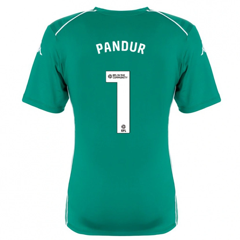 Danxen Mænd Ivor Pandur #1 Grøn Hvid Målmandstrøje 2025/26 Trøje T-shirt