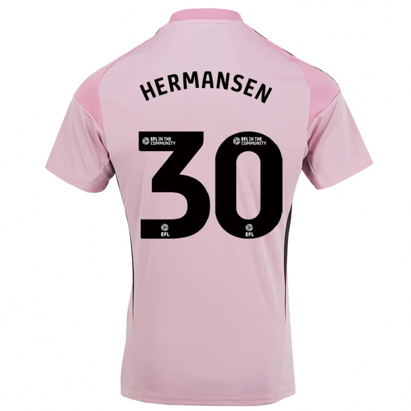 Danxen Mænd Mads Hermansen #30 Kirsebærblomme Pink Målmandstrøje 2025/26 Trøje T-shirt