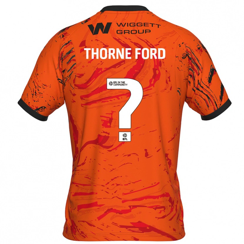 Danxen Mænd Evie Thorne Ford #0 Orange Sort Målmandstrøje 2025/26 Trøje T-shirt
