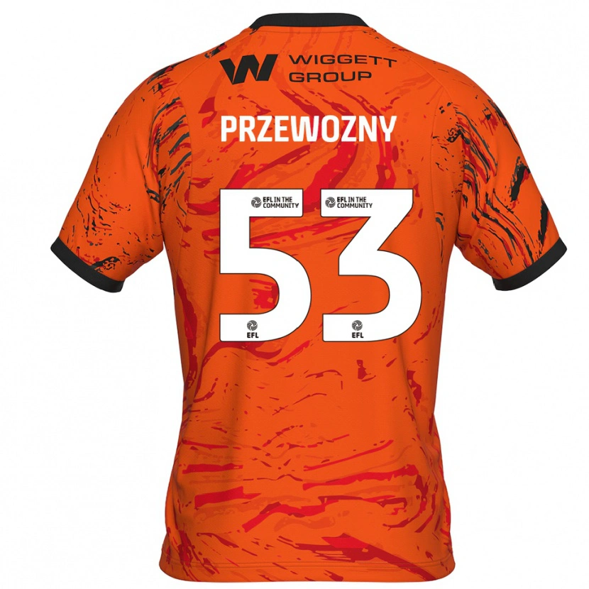 Danxen Mænd Jakub Przewozny #53 Orange Sort Målmandstrøje 2025/26 Trøje T-shirt