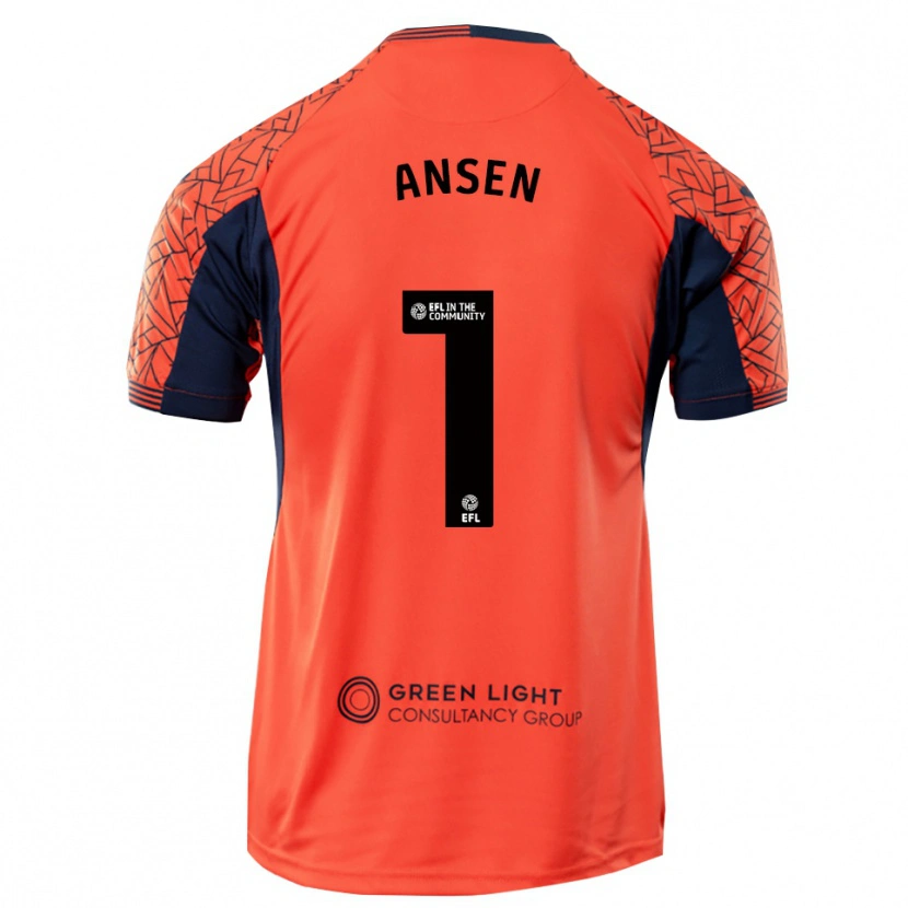 Danxen Mænd Caleb Ansen #1 Orange Sort Målmandstrøje 2025/26 Trøje T-shirt