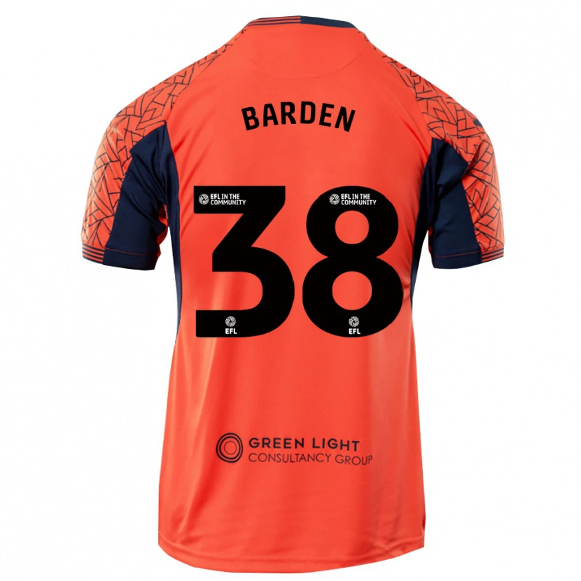 Danxen Mænd Daniel Barden #38 Orange Sort Målmandstrøje 2025/26 Trøje T-shirt