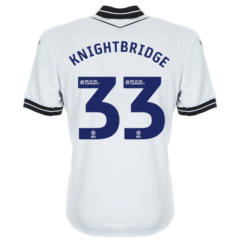 Danxen Mænd Jacob Knightbridge #33 Hvid Kongeblå Målmandstrøje 2025/26 Trøje T-shirt