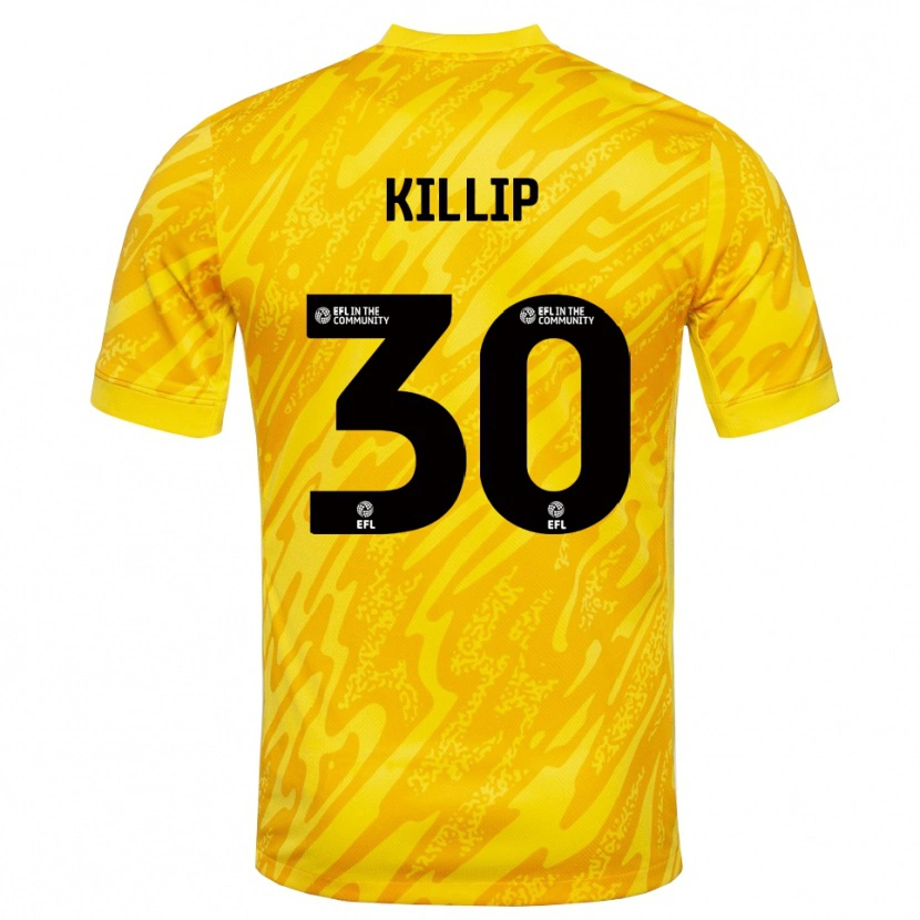 Danxen Mænd Ben Killip #30 Gul Sort Målmandstrøje 2025/26 Trøje T-shirt